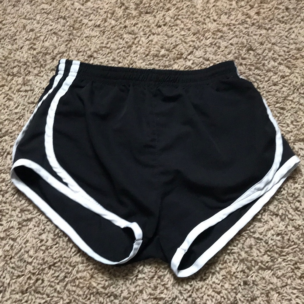 Black Lined Athletic Shorts